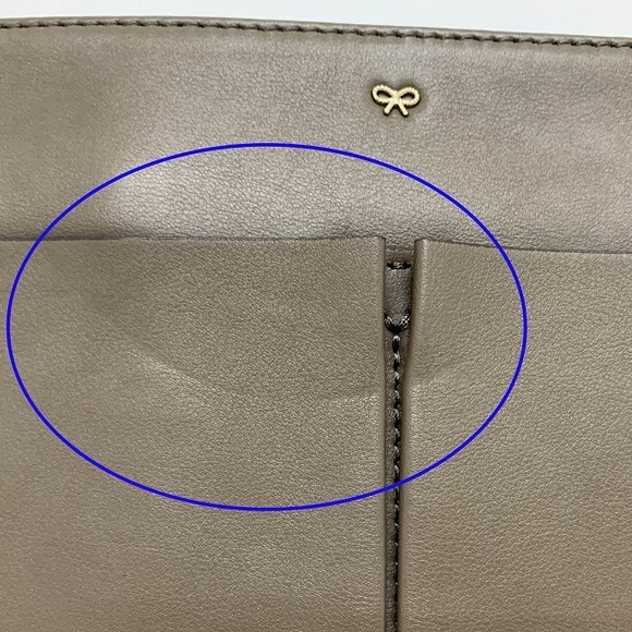 Anya Hindmarch Clutch Bag Leather Gray - Picture 7 of 10